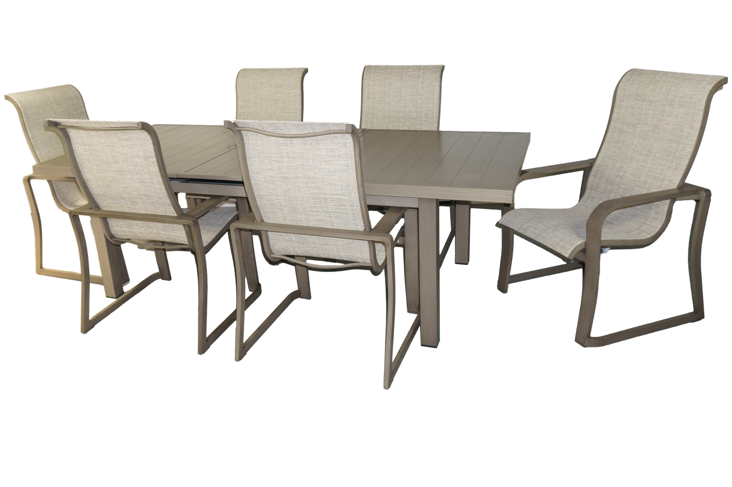 Beach Front Stacking Chairs and Extension Table