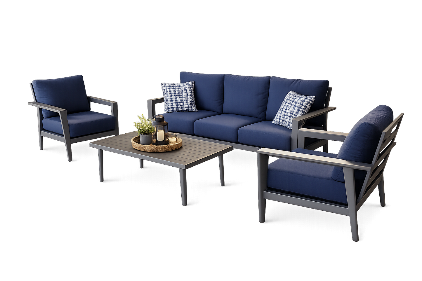 Gali 4-Piece Aluminum Deep Seating Set