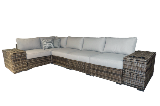 Harbor Court 5-Seat Sectional with Console Arm Rests