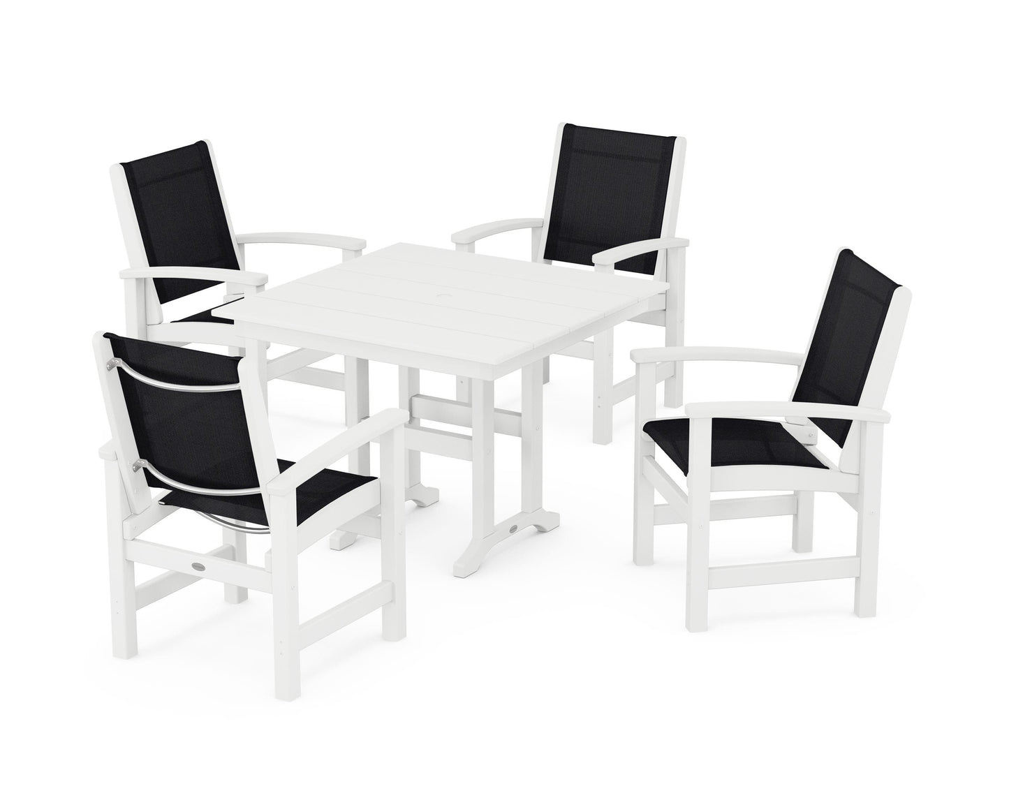 Coastal 5-Piece Farmhouse Dining Set