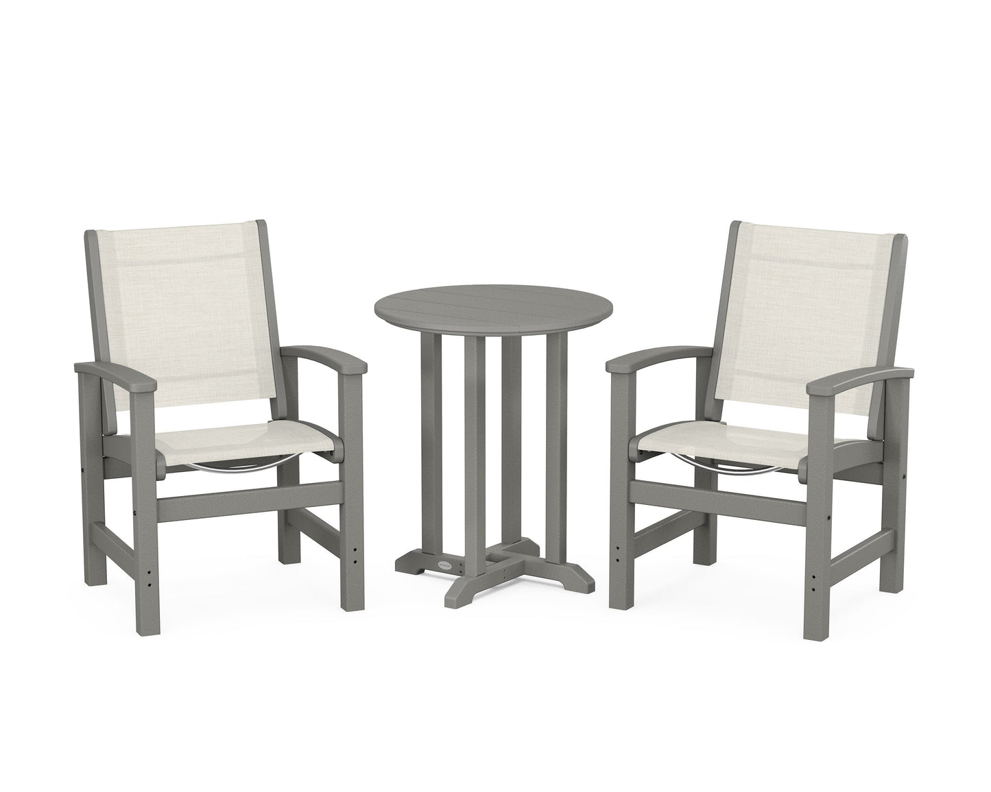 Coastal 3-Piece Round Bistro Dining Set