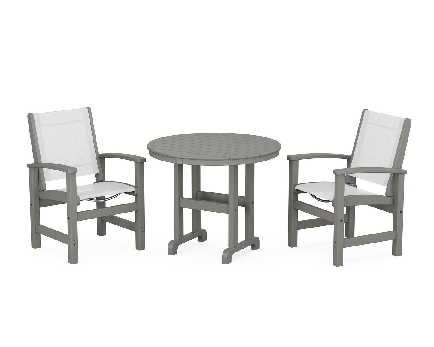 Coastal 3-Piece Round Dining Set