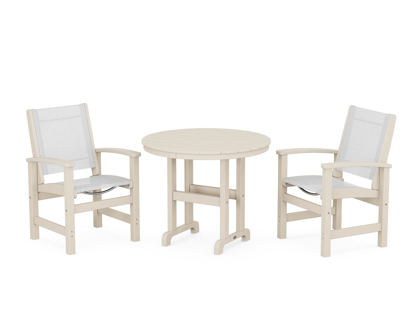 Coastal 3-Piece Round Dining Set