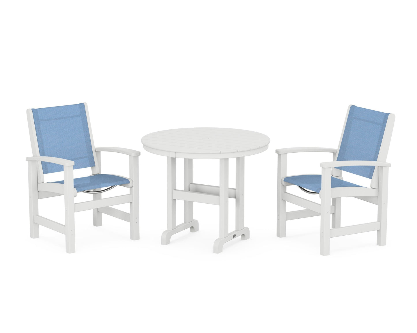 Coastal 3-Piece Round Dining Set