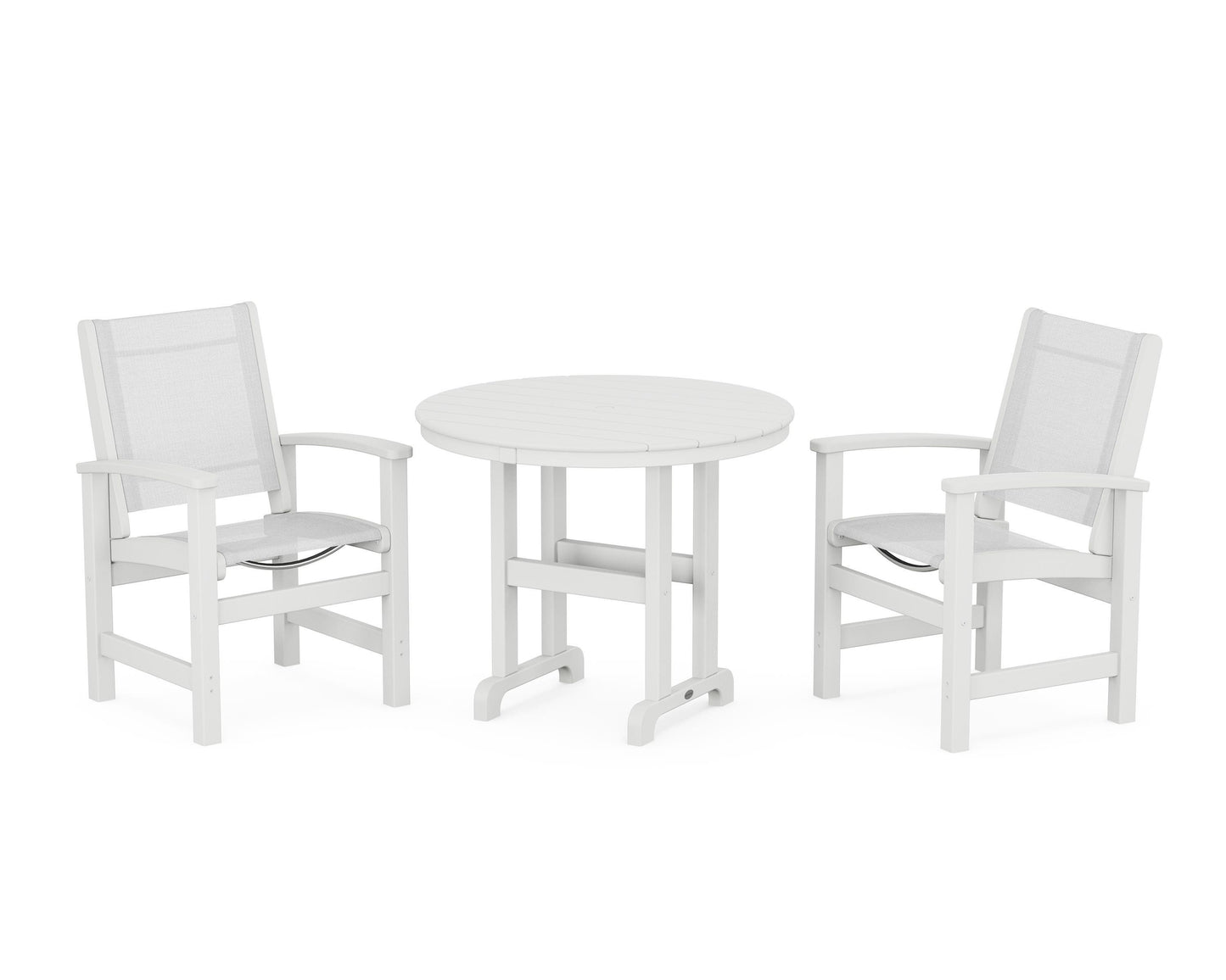 Coastal 3-Piece Round Dining Set