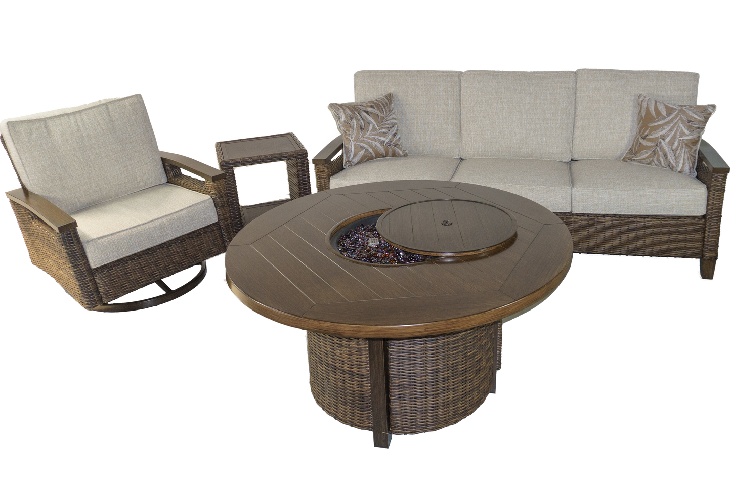 Paradise Trail 4-Piece Seating Set with Fire Table