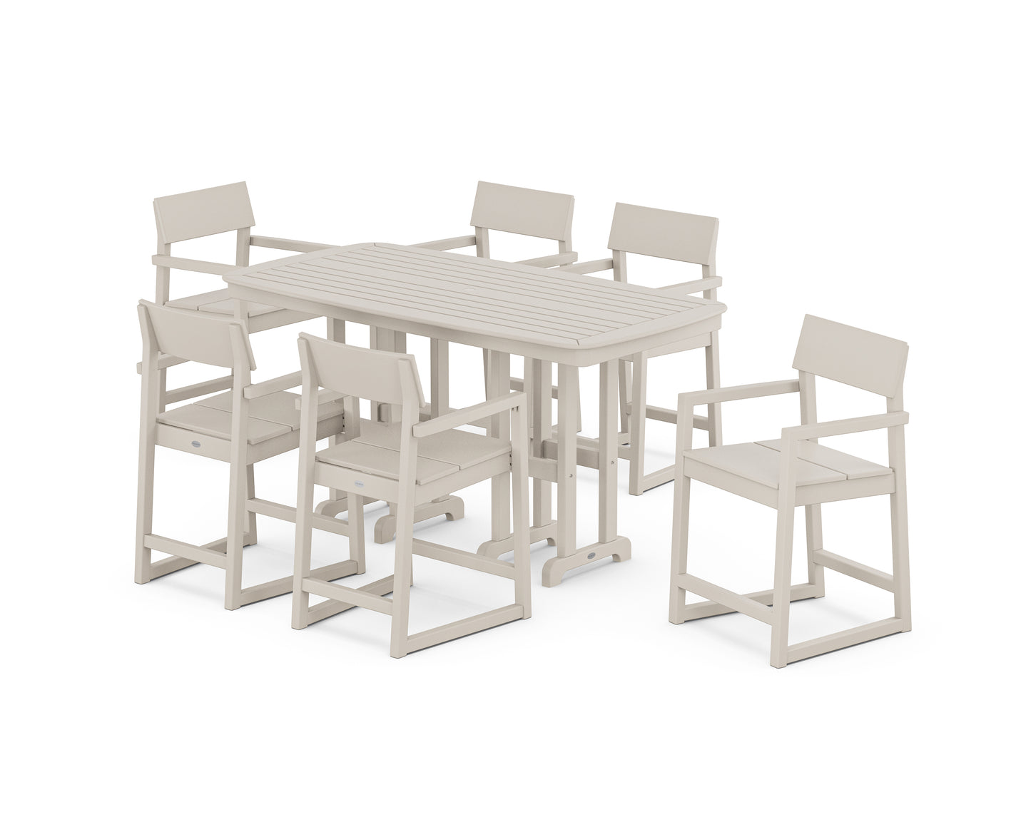 EDGE Arm Chair 7-Piece Counter Set
