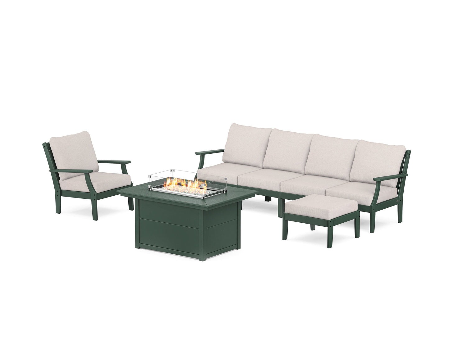 Braxton Sectional Lounge and Fire Pit Set