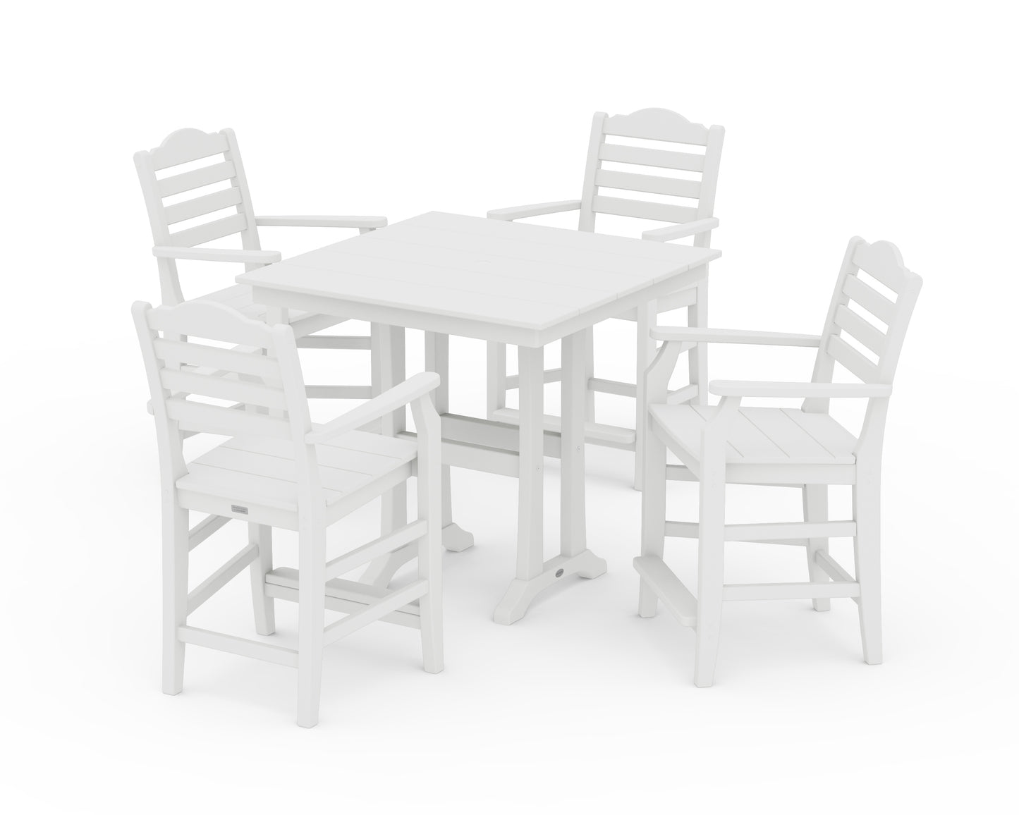 Savannah 5-Piece Farmhouse Counter Set with Trestle Legs