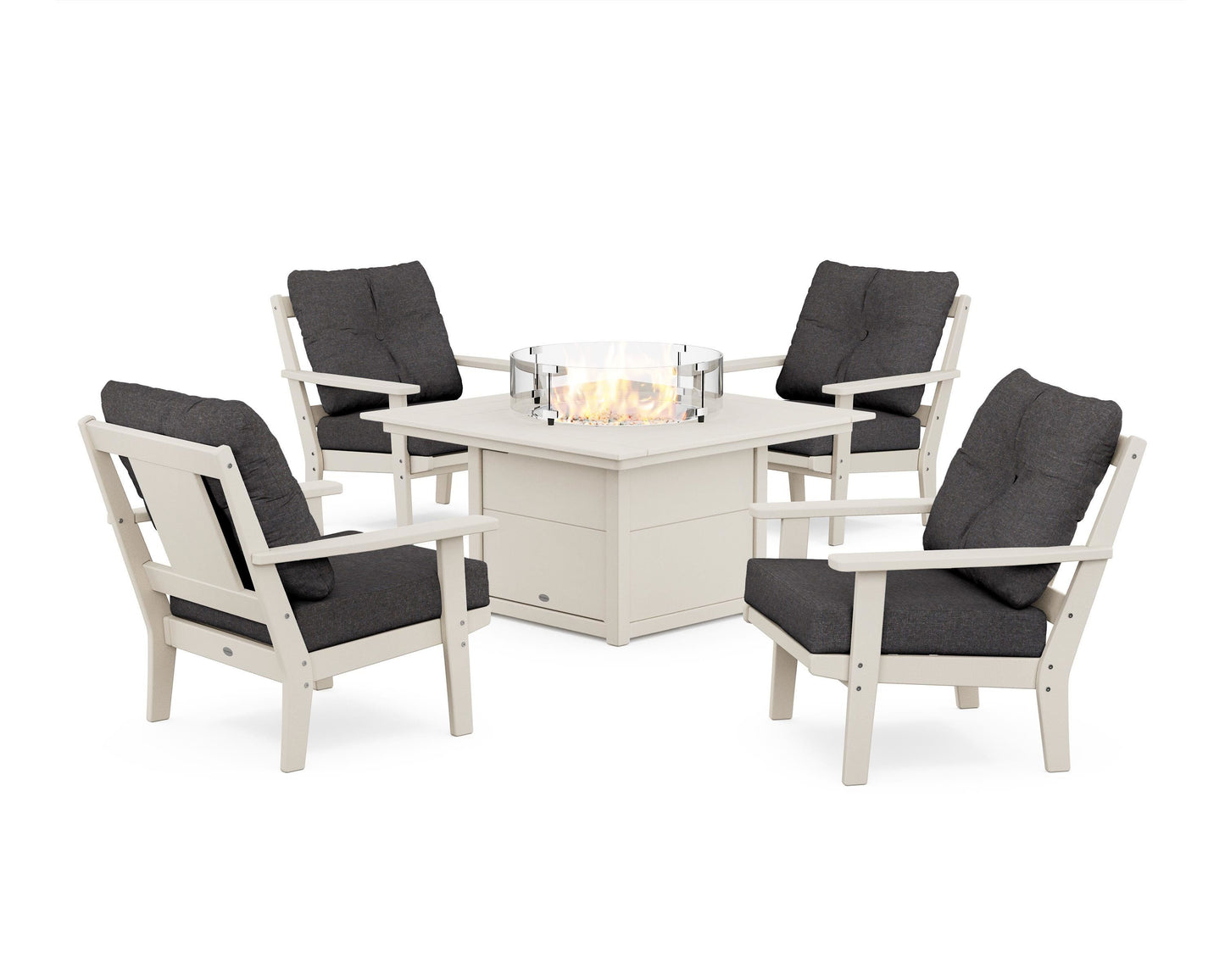 Prairie 5-Piece Deep Seating Set with Fire Pit Table