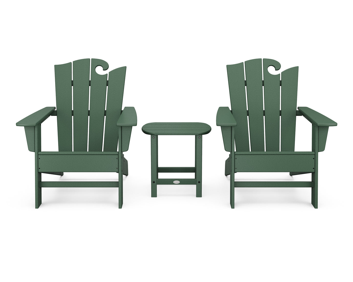 Wave 3-Piece Adirondack Set with The Ocean Chair