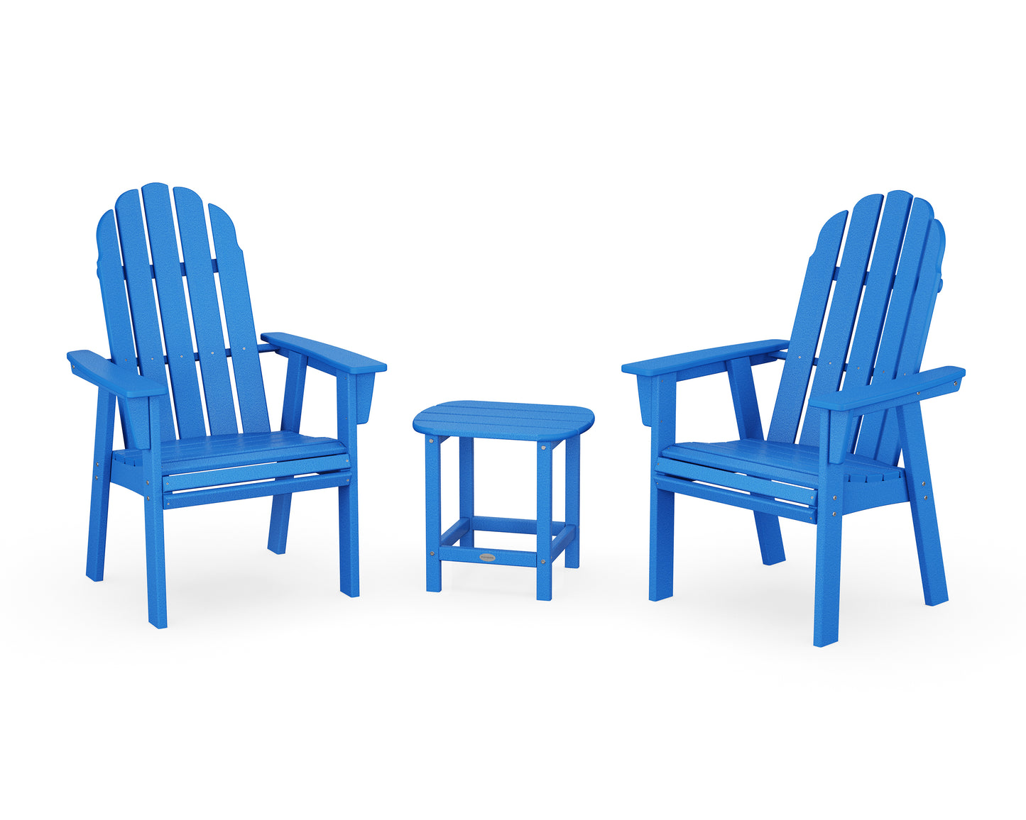 Vineyard 3-Piece Curveback Upright Adirondack Chair Set