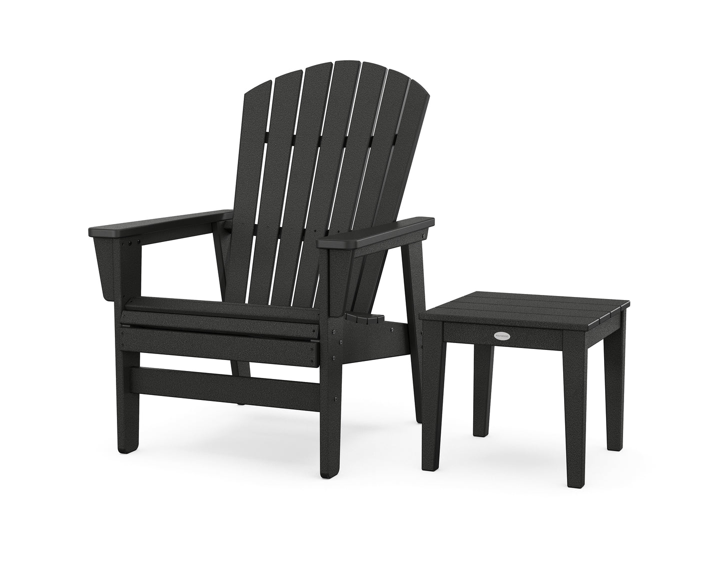 Nautical Grand Upright Adirondack Chair with Side Table
