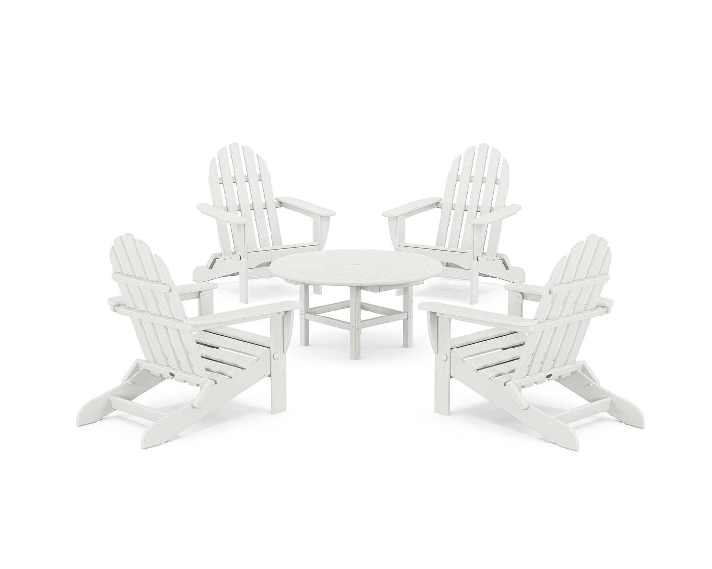 Classic Folding Adirondack 5-Piece Conversation Group