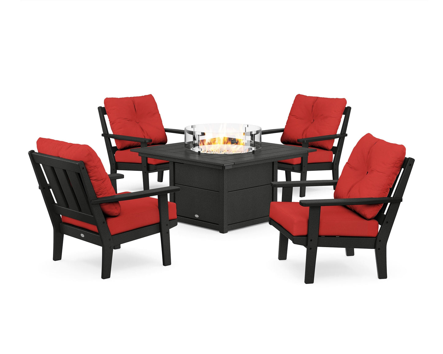 Oxford 5-Piece Deep Seating Set with Fire Pit Table