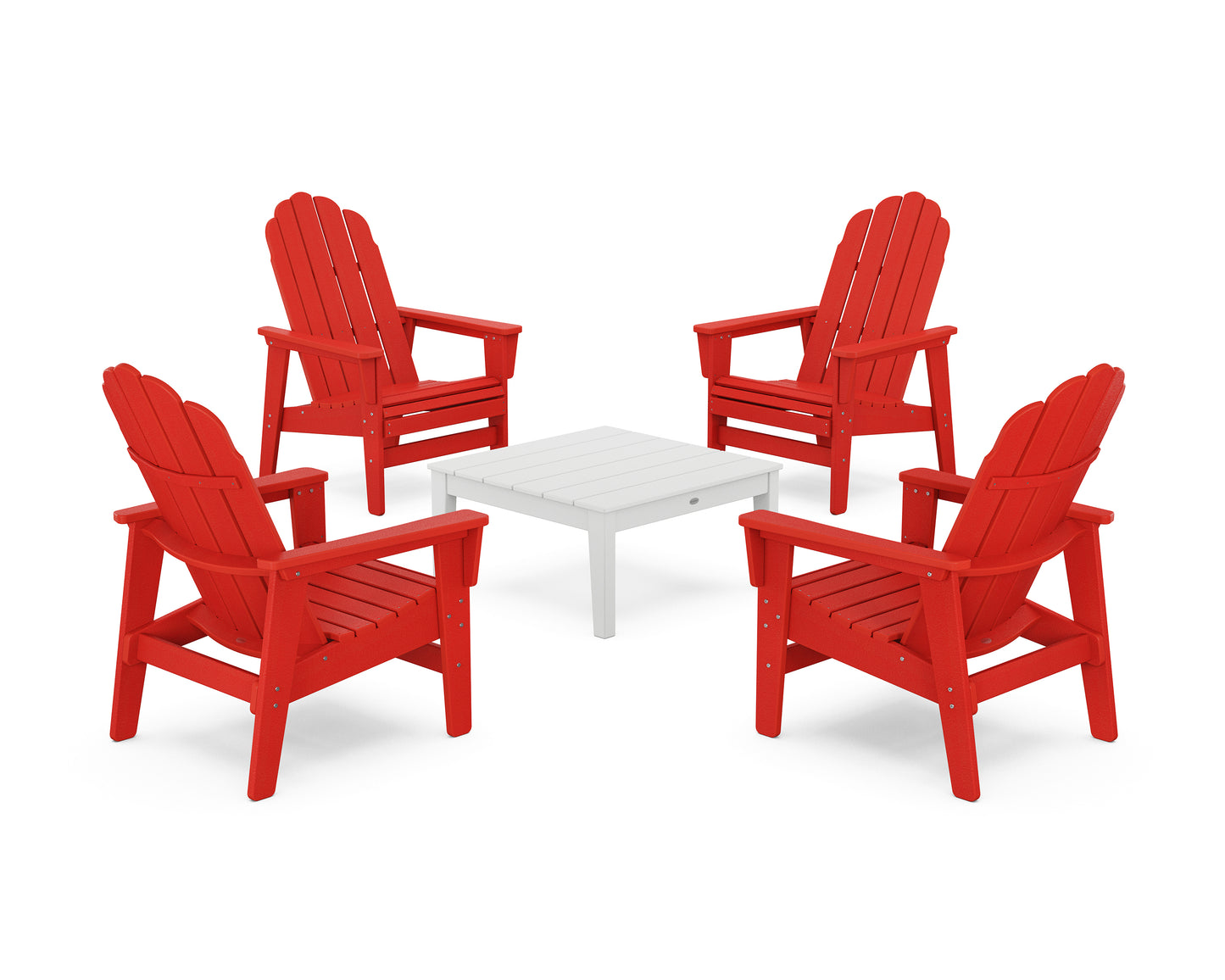 5-Piece Vineyard Grand Upright Adirondack Chair Conversation Group