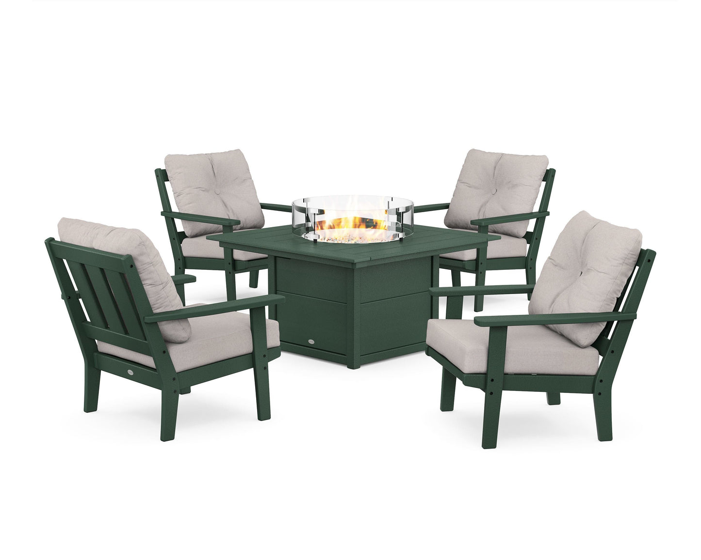 Oxford 5-Piece Deep Seating Set with Fire Pit Table