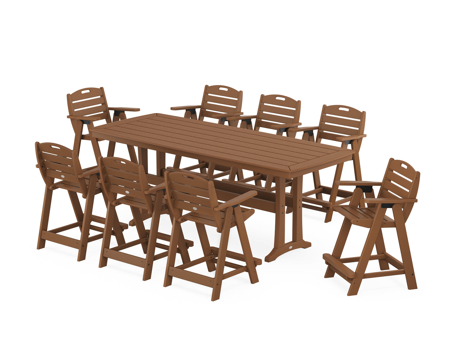 Nautical 9-Piece Counter Set with Trestle Legs