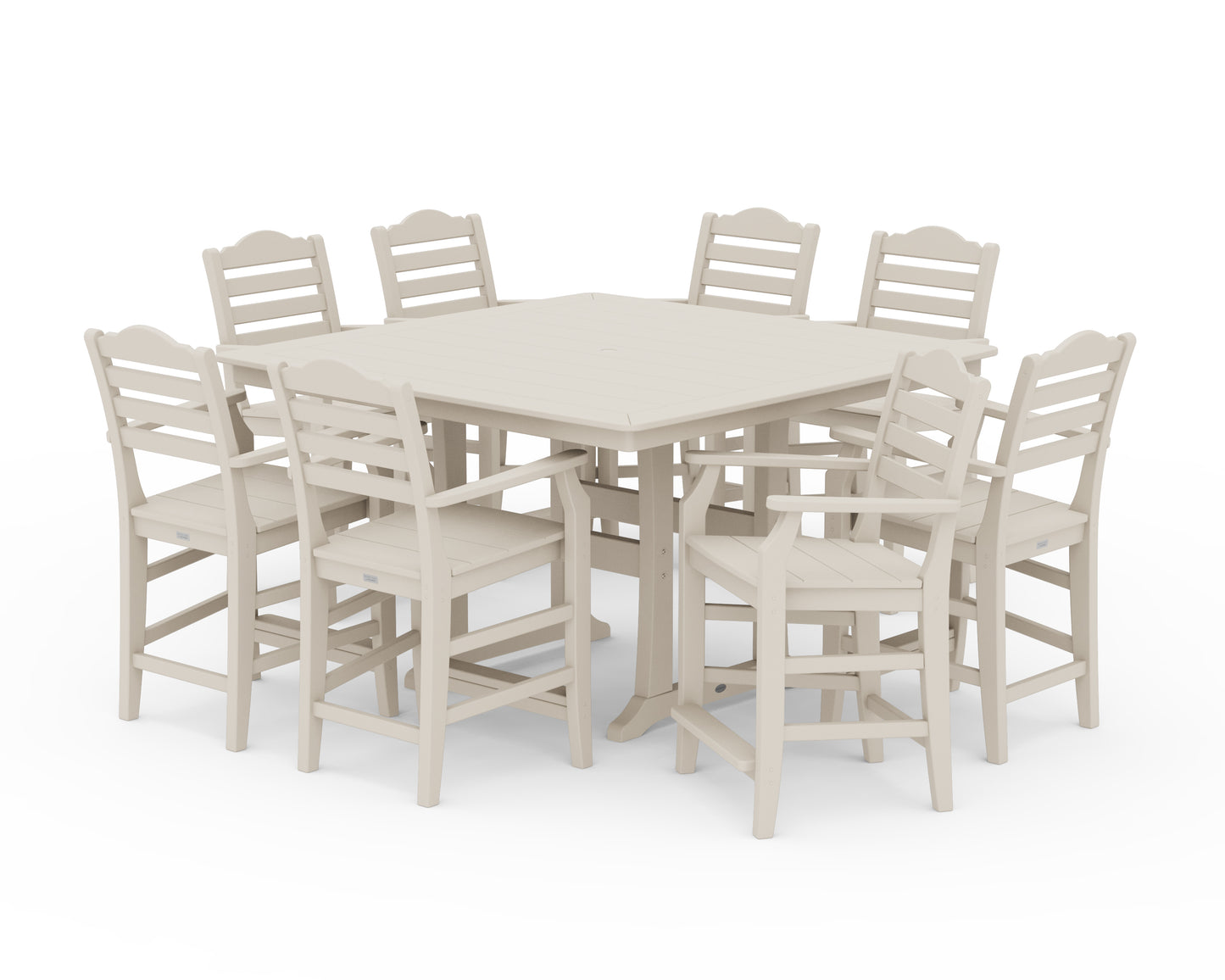 Savannah 9-Piece Square Counter Set with Trestle Legs