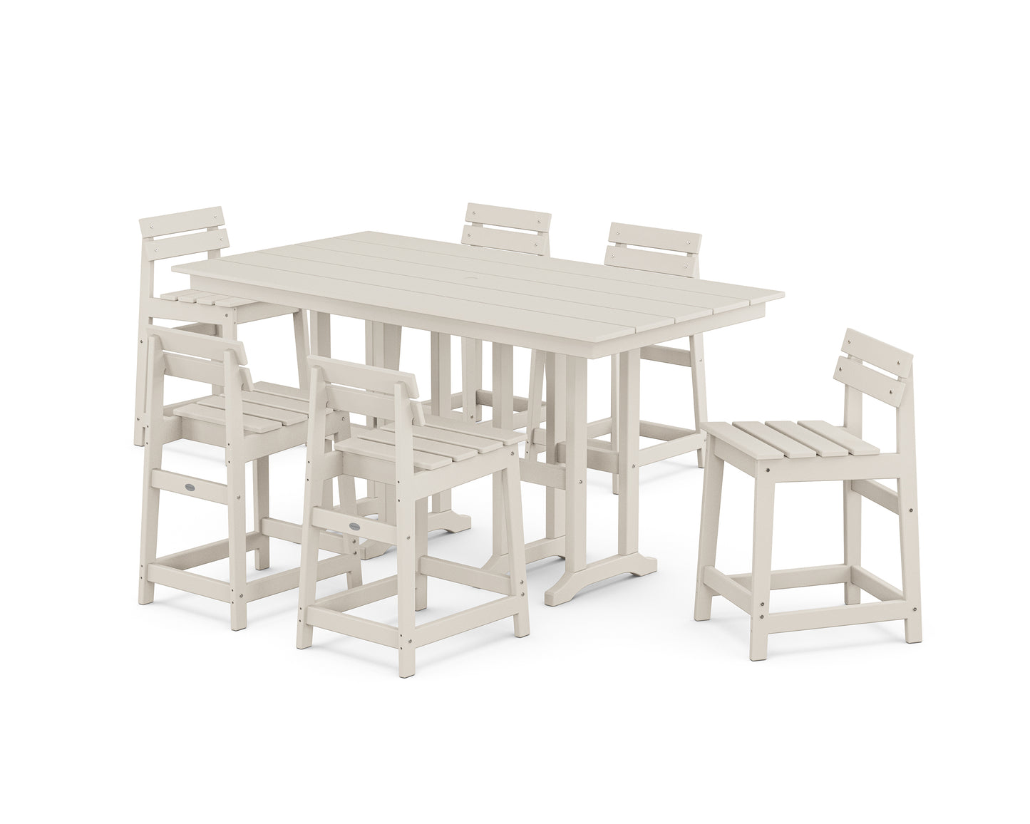 Modern Studio Plaza Lowback Counter Chair 7-Piece Set
