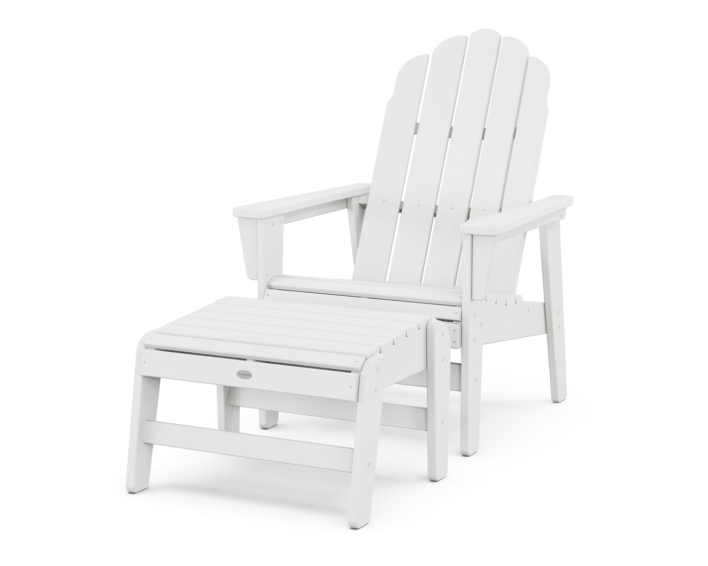 Vineyard Grand Upright Adirondack Chair with Ottoman