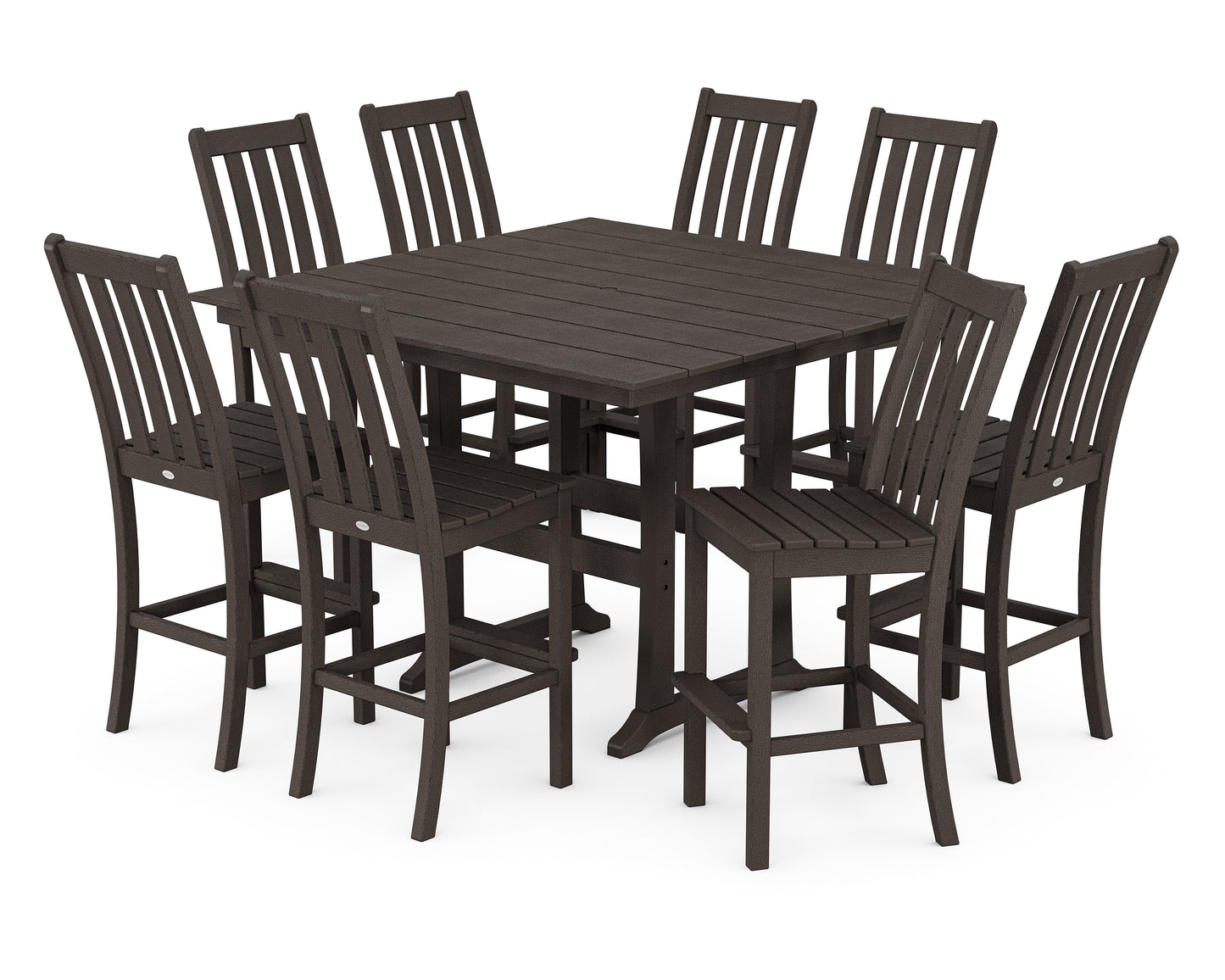 Vineyard 9-Piece Farmhouse Trestle Bar Set