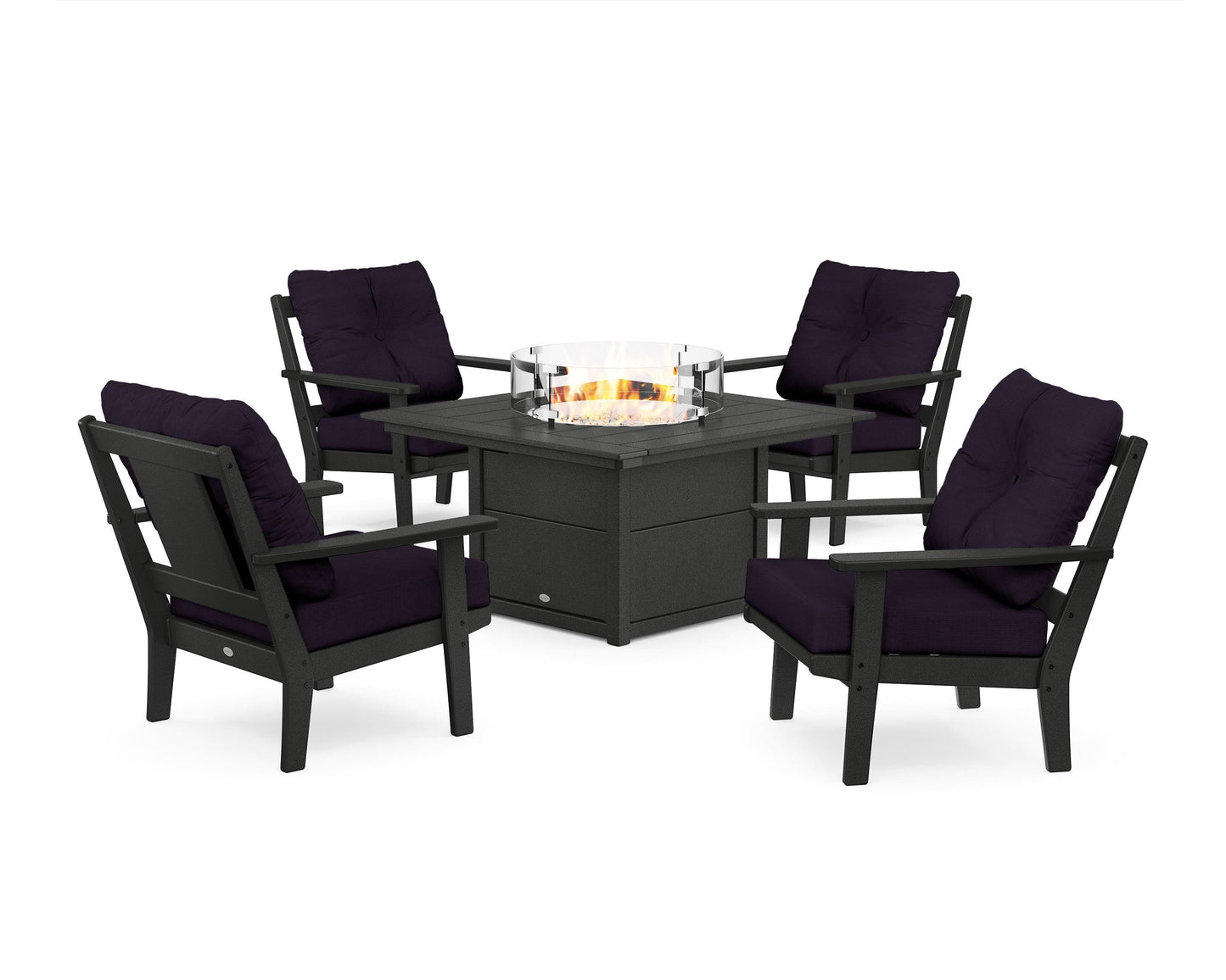 Prairie 5-Piece Deep Seating Set with Fire Pit Table
