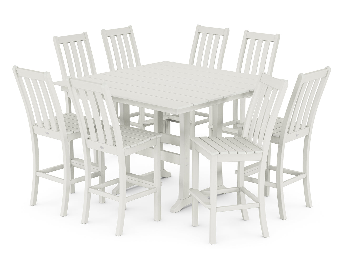 Vineyard 9-Piece Farmhouse Trestle Bar Set