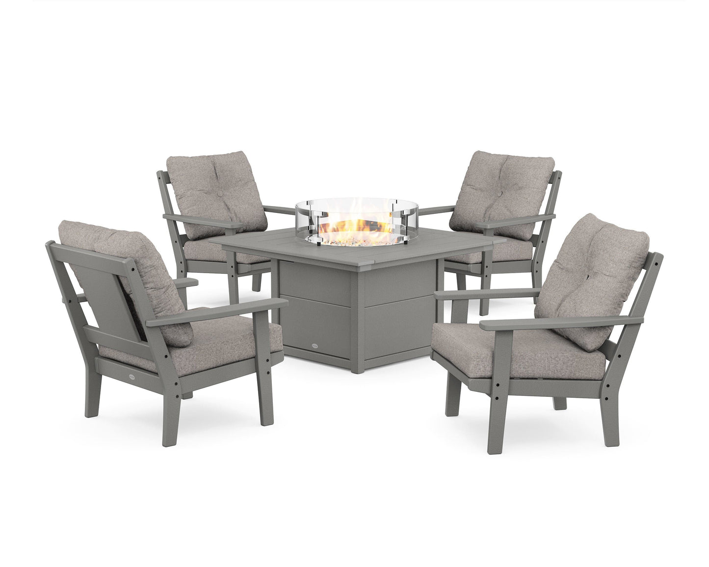 Prairie 5-Piece Deep Seating Set with Fire Pit Table