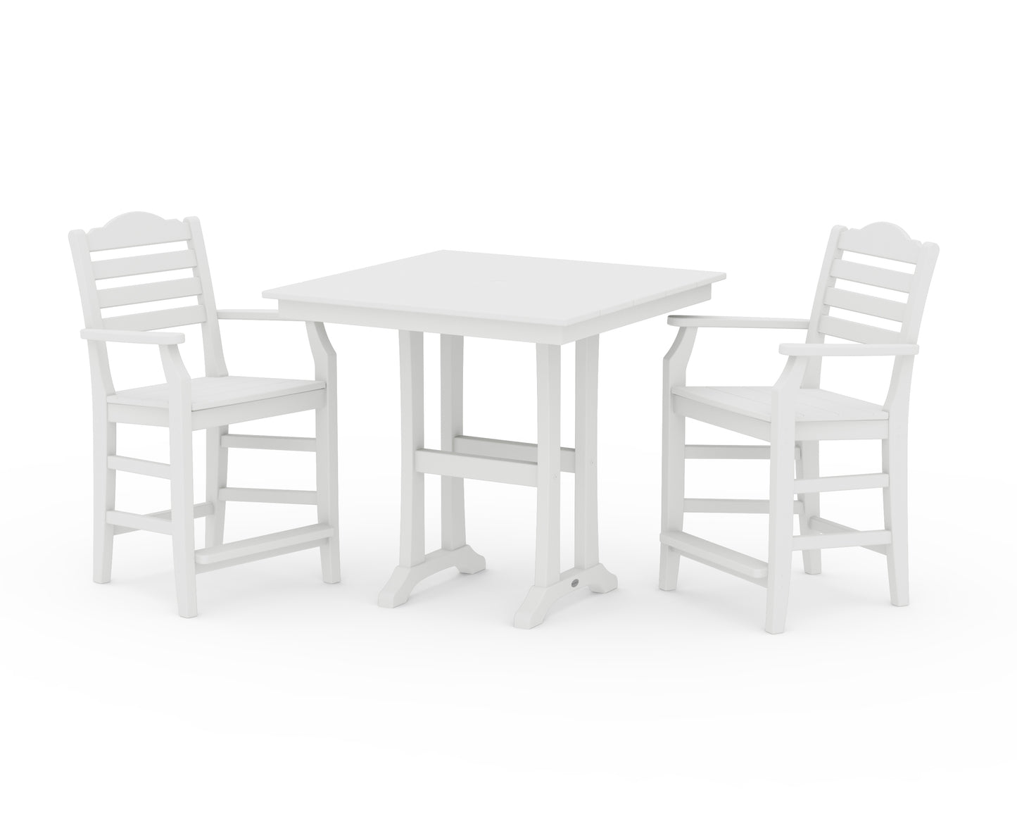 Savannah 3-Piece Farmhouse Counter Set with Trestle Legs