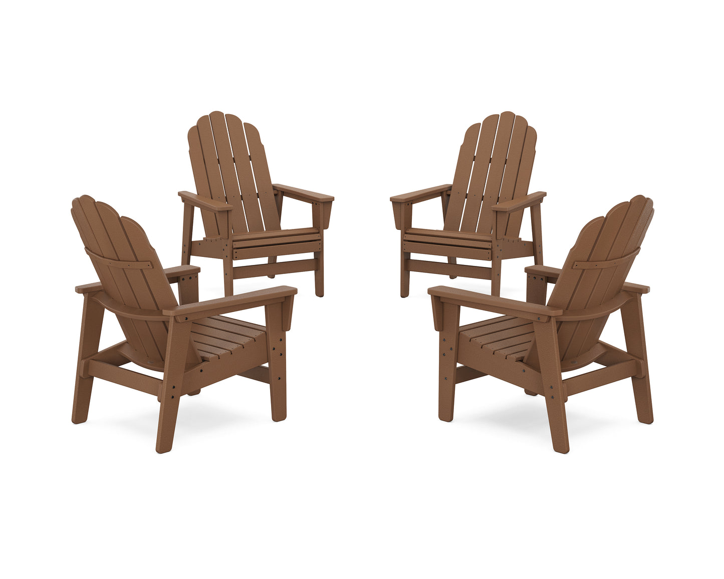 4-Piece Vineyard Grand Upright Adirondack Chair Conversation Set