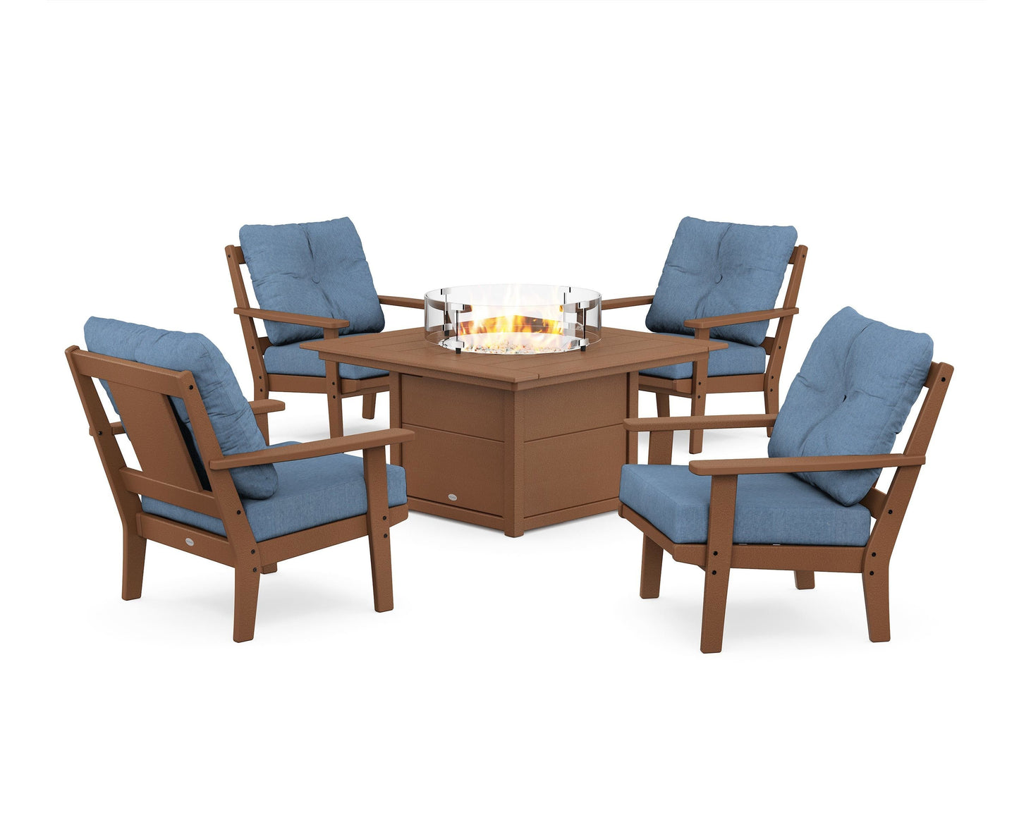 Prairie 5-Piece Deep Seating Set with Fire Pit Table