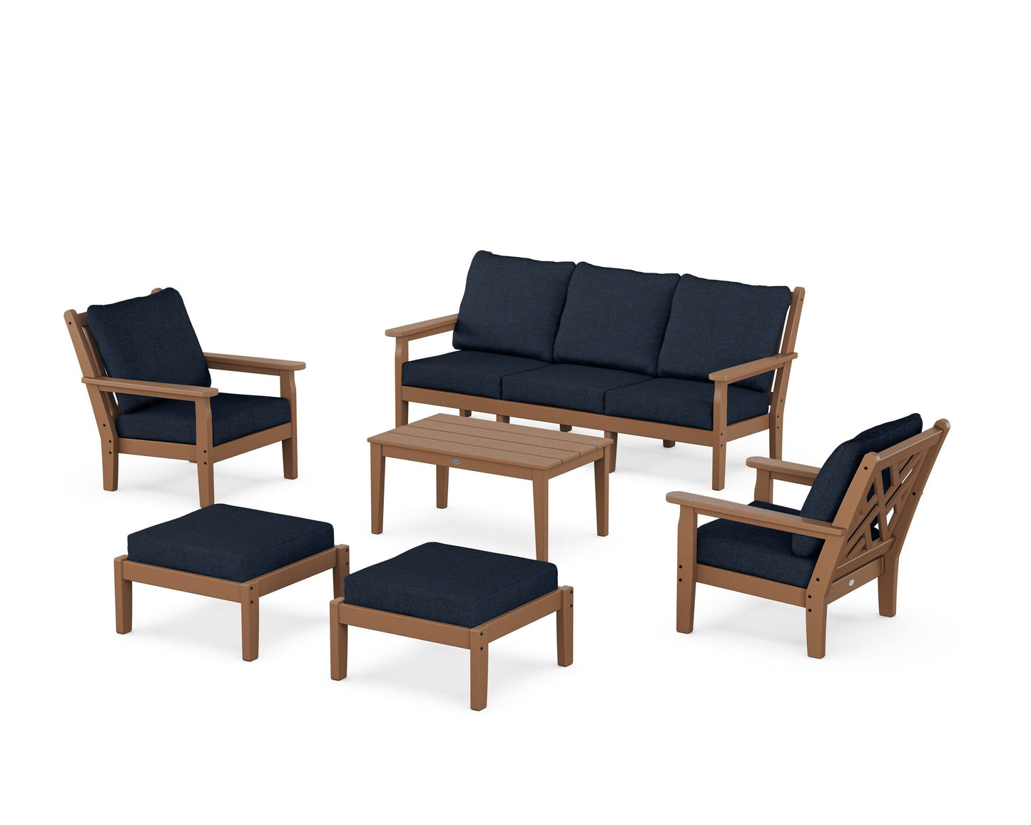 Chippendale 6-Piece Lounge Sofa Set