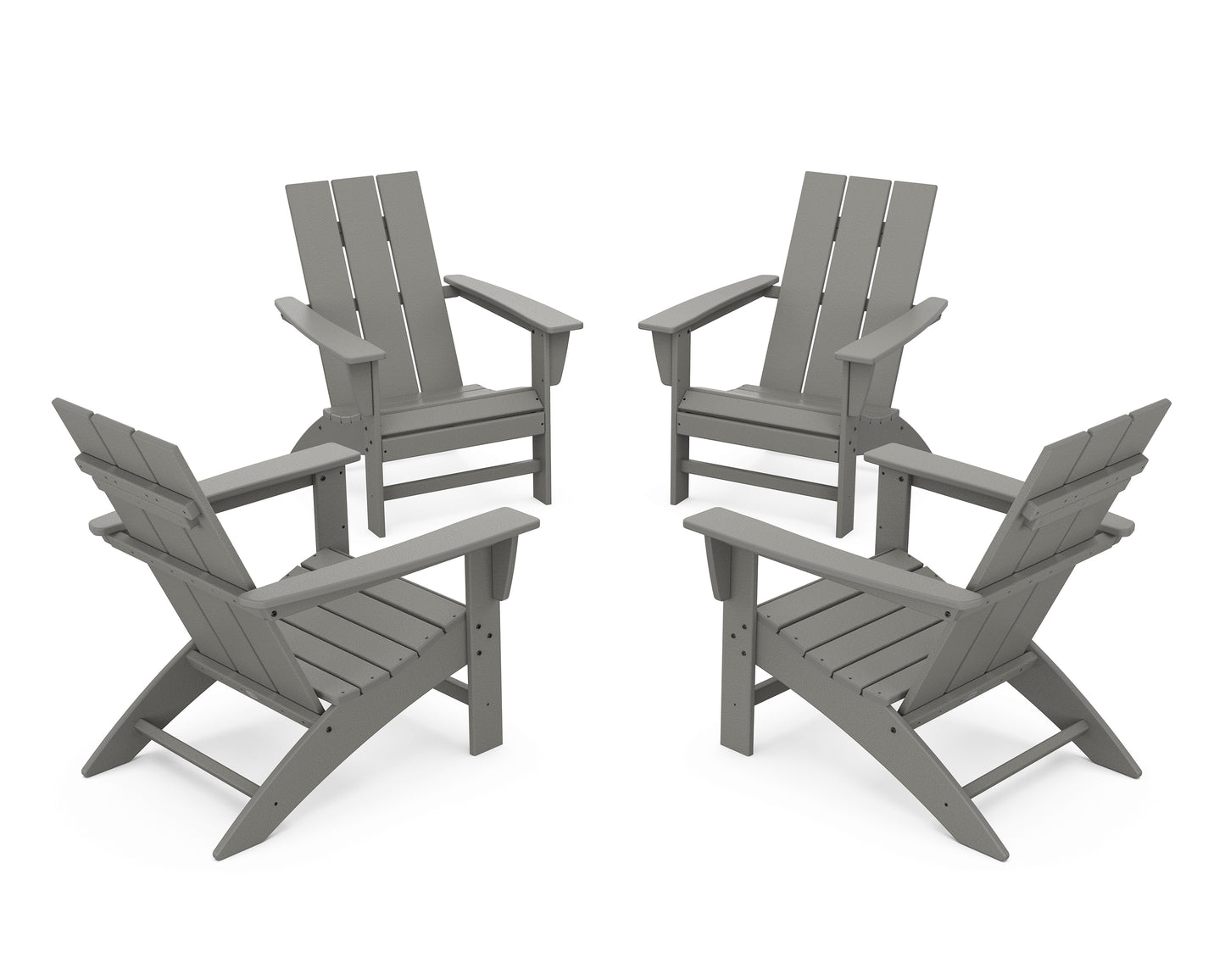 4-Piece Modern Adirondack Chair Conversation Set