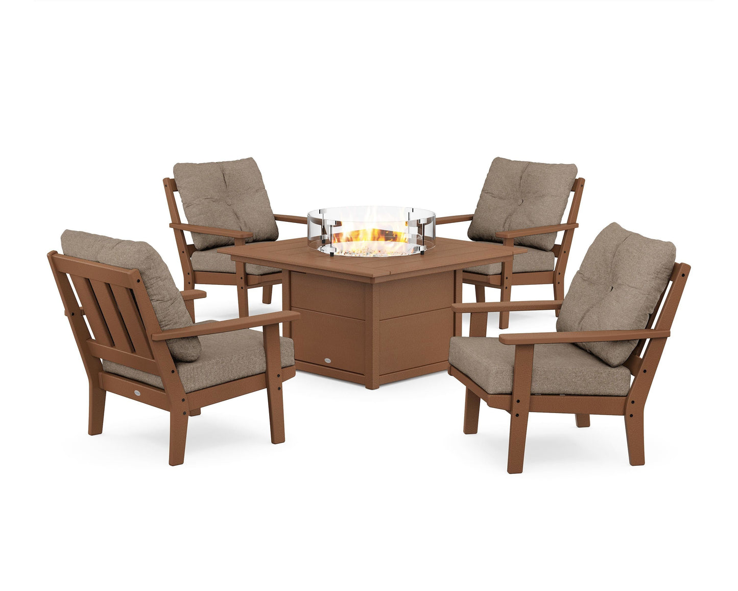Oxford 5-Piece Deep Seating Set with Fire Pit Table