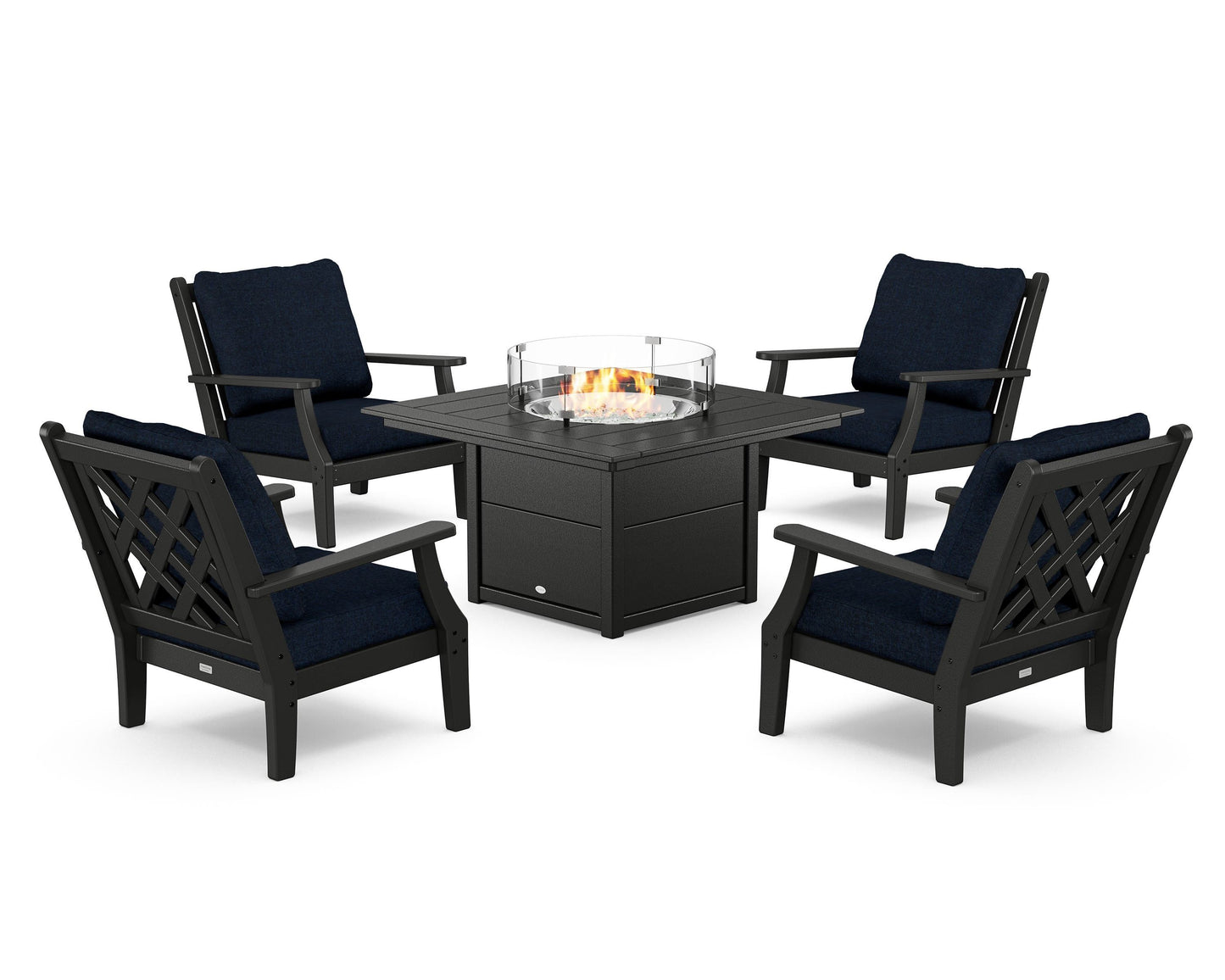 Wovendale 5-Piece Deep Seating Set with Fire Pit Table