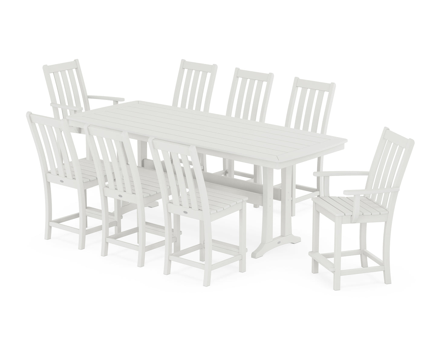 Vineyard 9-Piece Counter Set with Trestle Legs