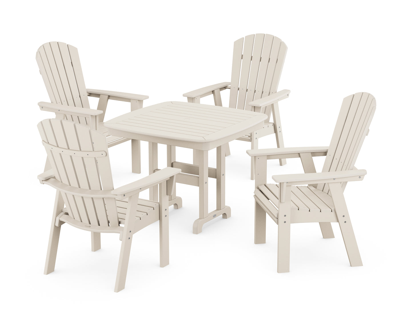 Nautical Curveback Adirondack 5-Piece Dining Set