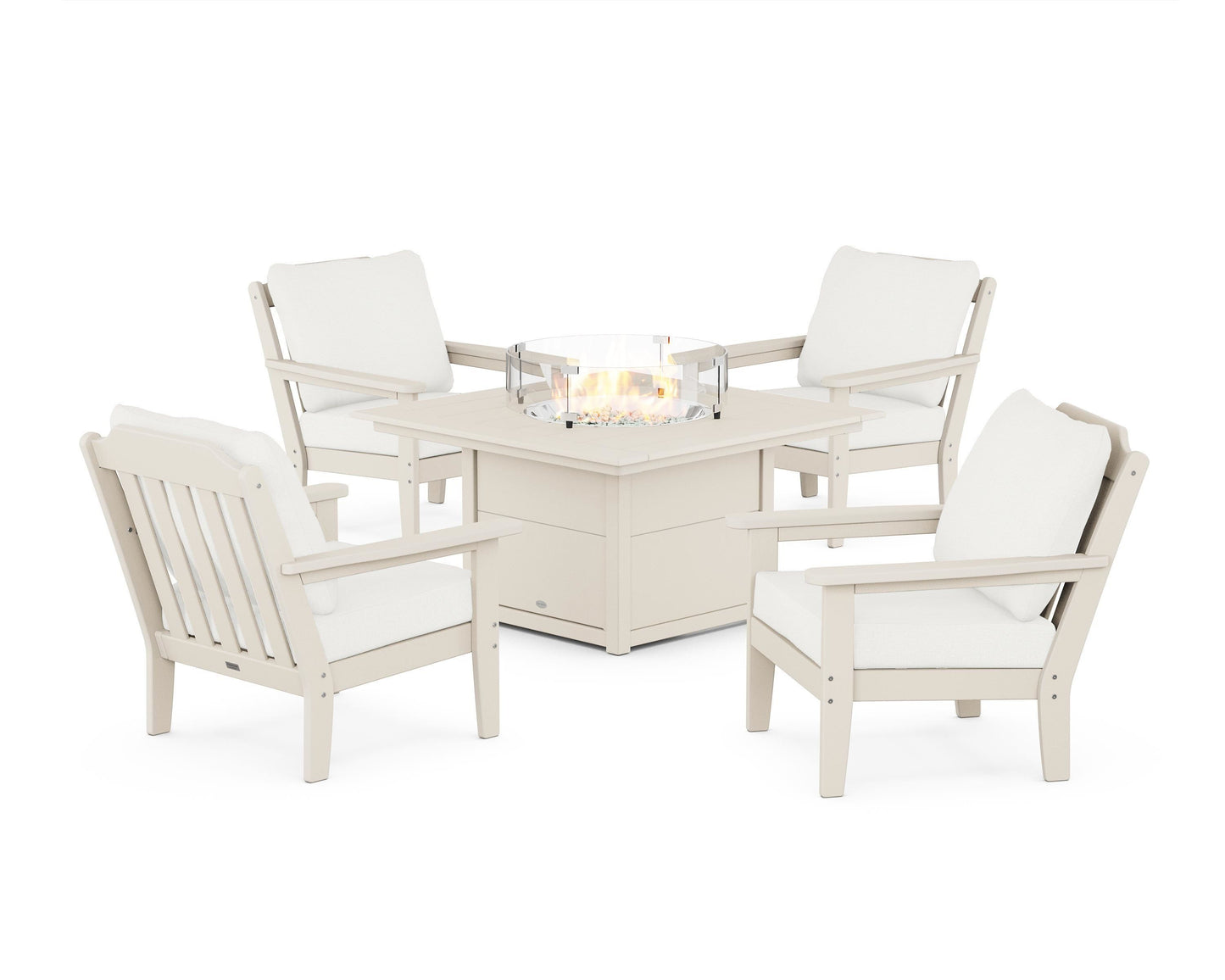 Cottage 5-Piece Deep Seating Set with Fire Pit Table
