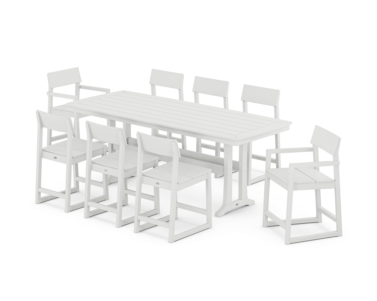 EDGE 9-Piece Counter Set with Trestle Legs