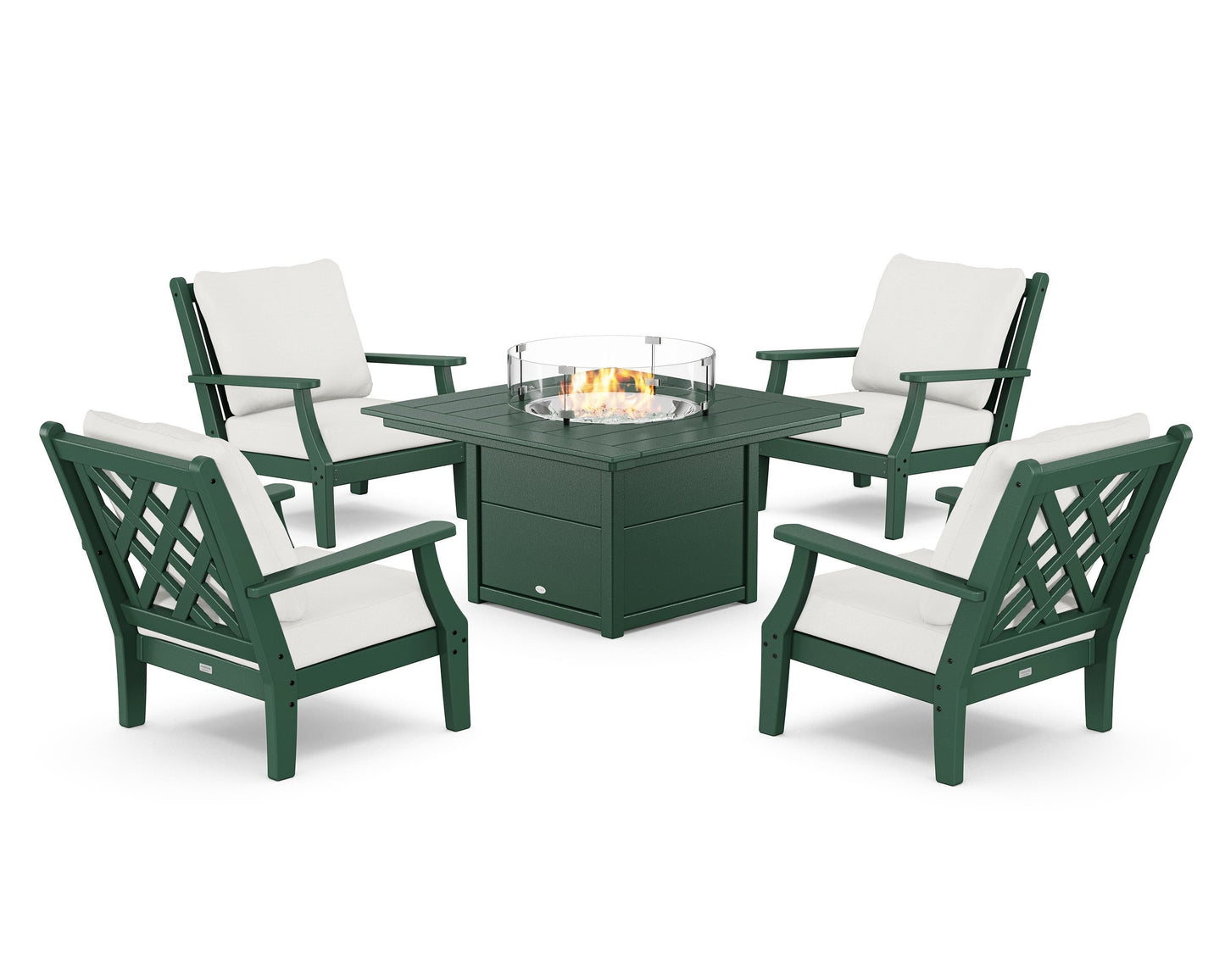 Wovendale 5-Piece Deep Seating Set with Fire Pit Table