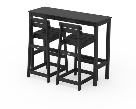 Modern Studio Plaza Lowback Bar Chair 3-Piece Balcony Set