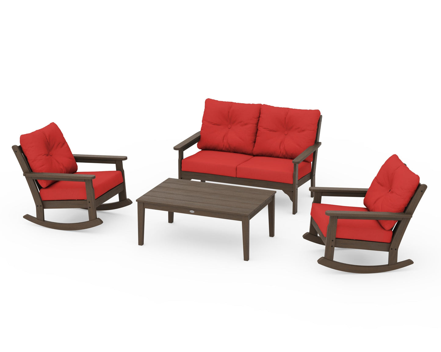 Vineyard 4-Piece Deep Seating Rocking Chair Set