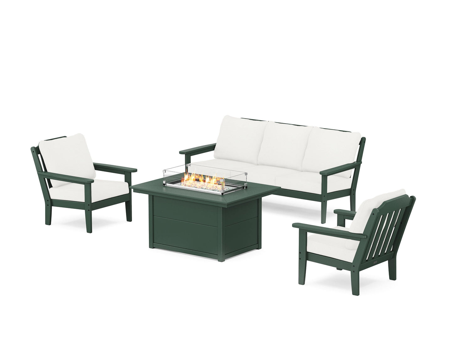 Cottage Deep Seating Fire Pit Table Set