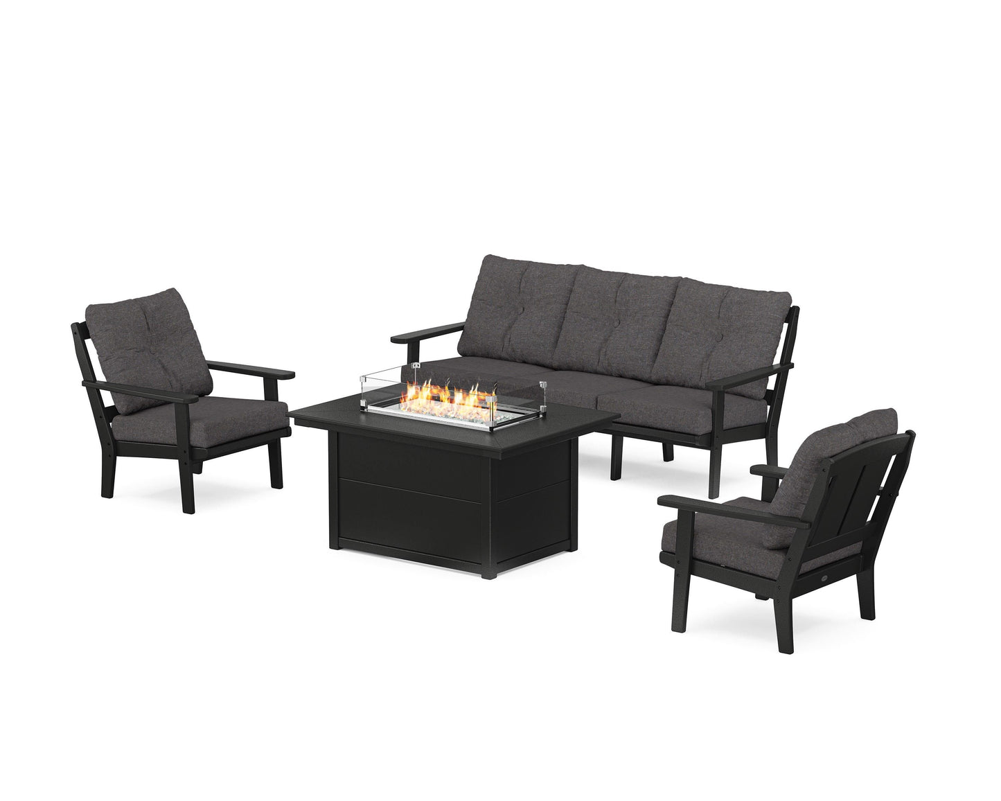 Mission Deep Seating Fire Pit Table Set