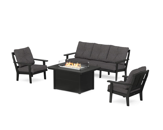 Mission Deep Seating Fire Pit Table Set