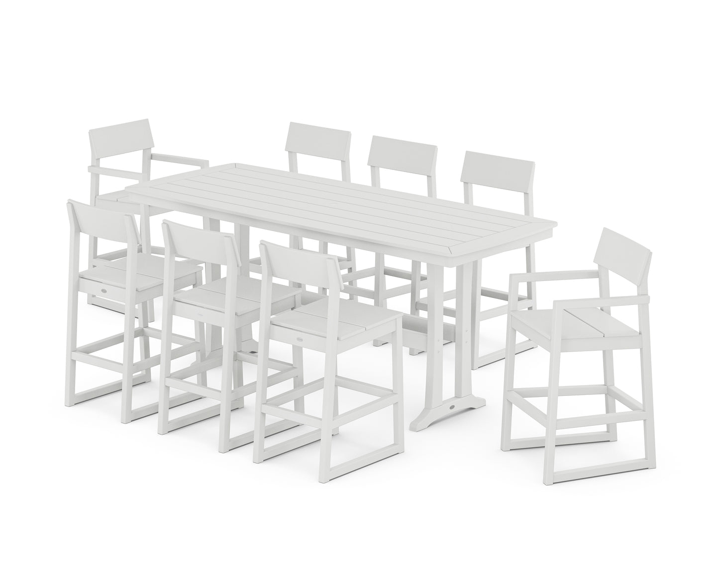 EDGE 9-Piece Bar Set with Trestle Legs