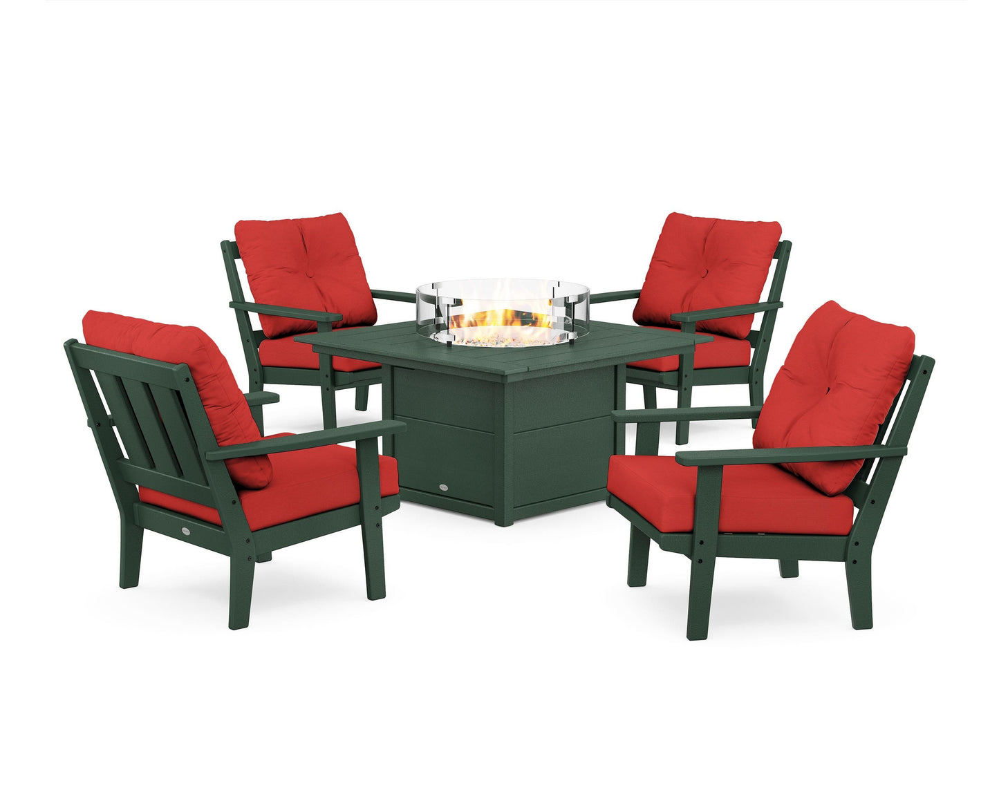 Oxford 5-Piece Deep Seating Set with Fire Pit Table