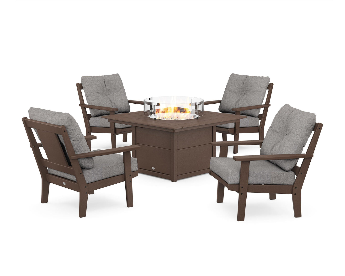 Prairie 5-Piece Deep Seating Set with Fire Pit Table