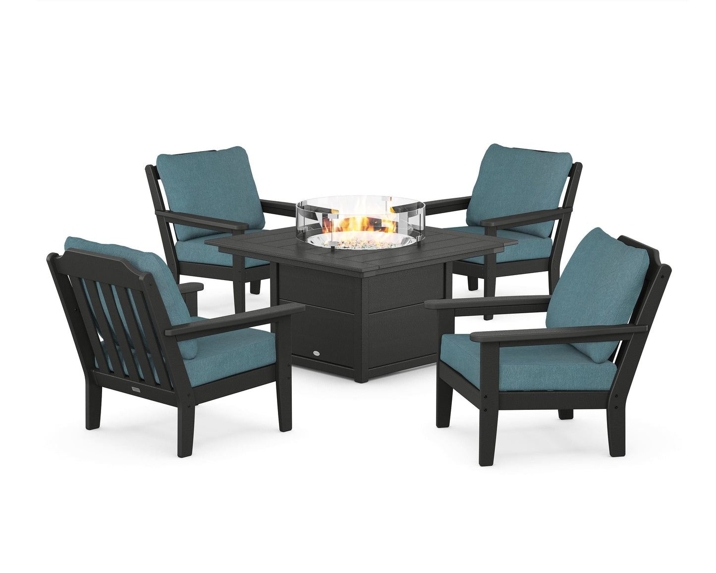 Cottage 5-Piece Deep Seating Set with Fire Pit Table
